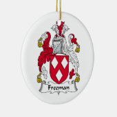 Freeman Family Crest Keramisch Ornament (Rechts)