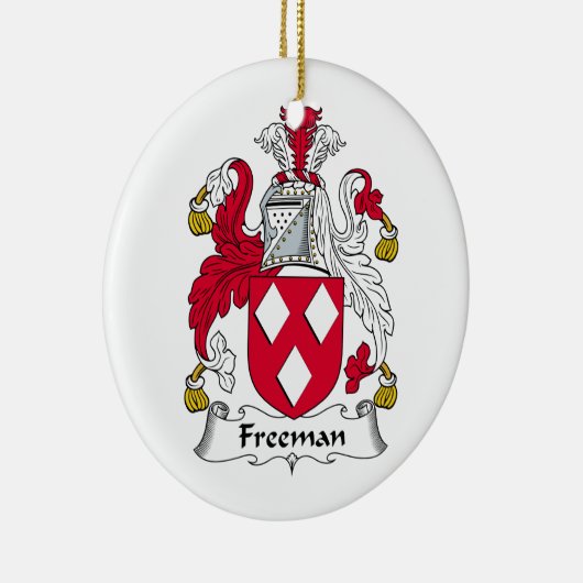 Freeman Family Crest Keramisch Ornament (Rechts)
