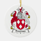 Freeman Family Crest Keramisch Ornament (Voorkant)