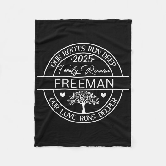 Freeman Family reünie Onze wortels lopen diep Fleece Deken (Voorkant)