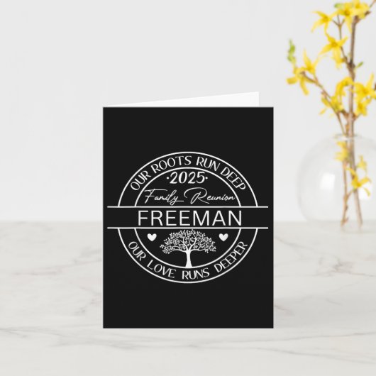 Freeman Family reünie Onze wortels lopen diep Kaart (Gele Bloem)