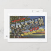 Freeman Lake - Grote Letter-scènes Briefkaart (Voorkant / Achterkant)