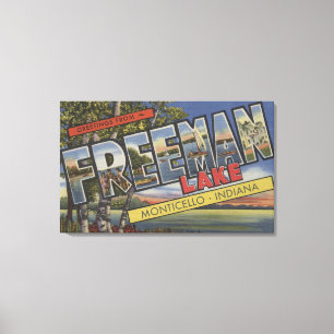 Freeman Lake - Grote Letter-scènes Canvas Afdruk