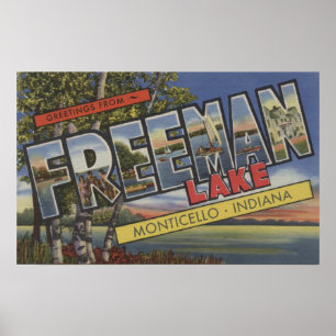 Freeman Lake - Grote Letter-scènes Poster