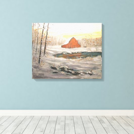 "FREEMAN LAKE SNEE" CANVAS AFDRUK (Insitu (Houten vloer))