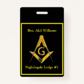 Freemason badge (Achterkant)