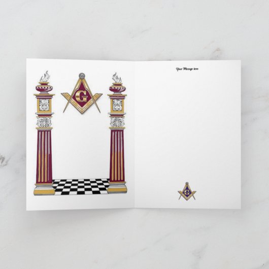 Freemason Birthday Kaart (Binnen)