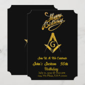Freemason Birthday Uitnodiging (Voorkant / Achterkant)