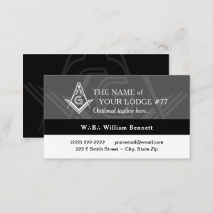 Freemason Black en White Masonic Visitekaartje