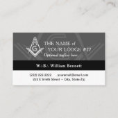 Freemason Black en White Masonic Visitekaartje (Voorkant)