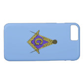 Freemason (blauw) Case-Mate iPhone case (Achterkant (Horizontaal))