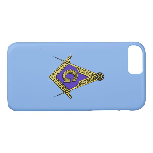 Freemason (blauw) Case-Mate iPhone case (Achterkant (Horizontaal))