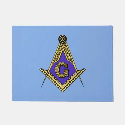 Freemason (blauw) deurmat (Voorkant)