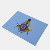 Freemason (blauw) deurmat (Schuin)