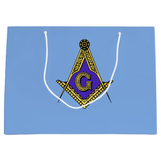 Freemason (blauw) groot cadeauzakje (Voorkant)