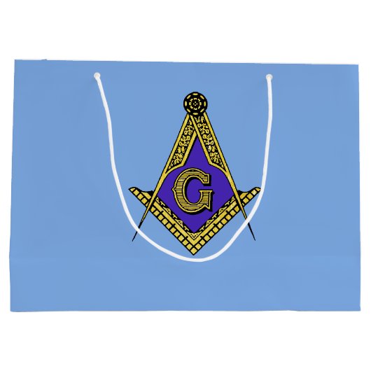 Freemason (blauw) groot cadeauzakje (Achterkant)