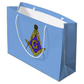 Freemason (blauw) groot cadeauzakje (Achterkant Gekanteld)