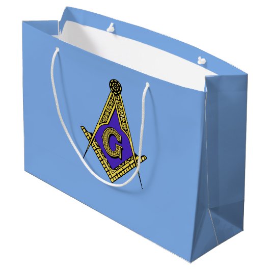 Freemason (blauw) groot cadeauzakje (Achterkant Gekanteld)