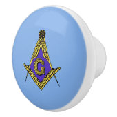 Freemason (blauw) keramische knop (Rechts)