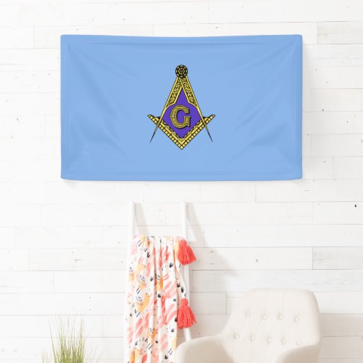 Freemason (blauw) spandoek (Insitu)