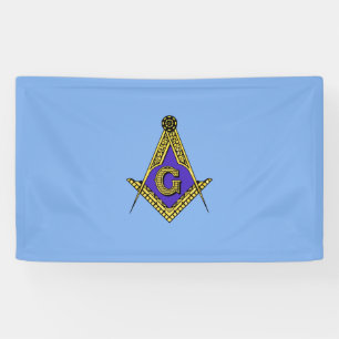 Freemason (blauw) spandoek