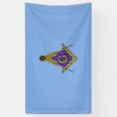 Freemason (blauw) spandoek (Verticaal)