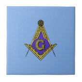 Freemason (blauw) tegeltje (Voorkant)