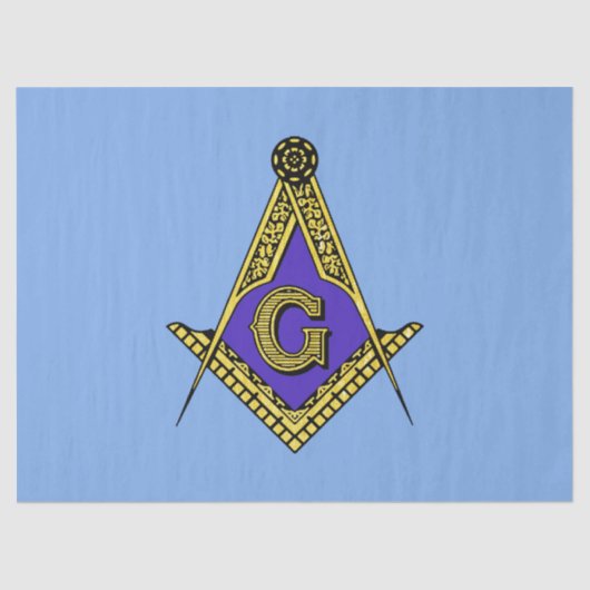 Freemason (blauw) tissuepapier (Voorkant)