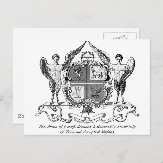 Freemason Briefkaart (Voorkant / Achterkant)