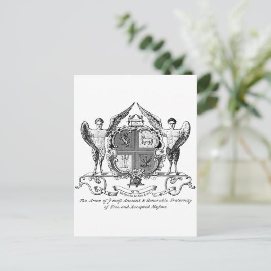 Freemason Briefkaart (Staand voorkant)