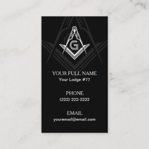 Freemason Business Card-sjablonen   Masonekaarten Contactkaartje