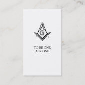 Freemason Business Card-sjablonen | Masonekaarten Contactkaartje (Achterkant)