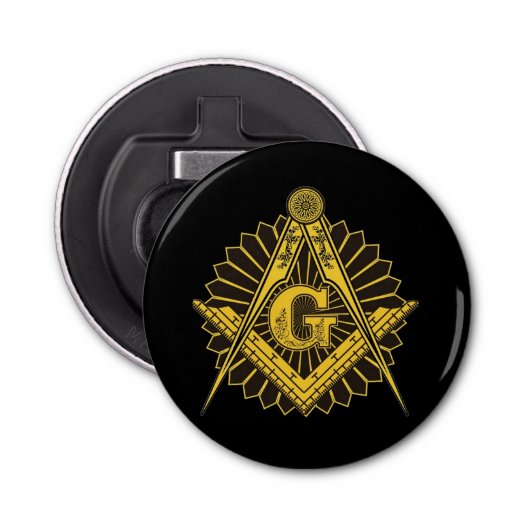 Freemason Button Flesopener (Voorkant)
