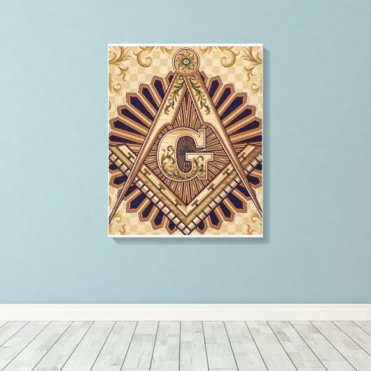 Freemason Canvas Afdruk (Insitu (Houten vloer))