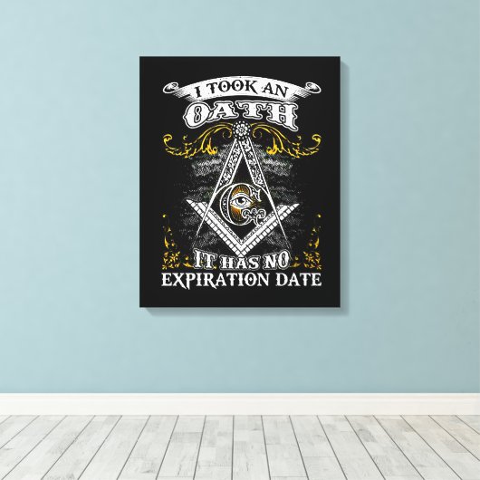 Freemason Canvas Afdruk (Insitu (Houten vloer))