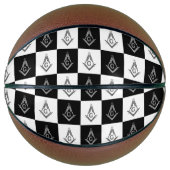 Freemason Checkered Pattern Basketbal (Voorkant)