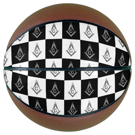 Freemason Checkered Pattern Basketbal (Voorkant)