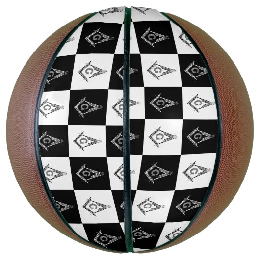 Freemason Checkered Pattern Basketbal (Verticaal)