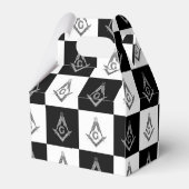 Freemason Checkered Pattern Bedankdoosjes (Achterkant)