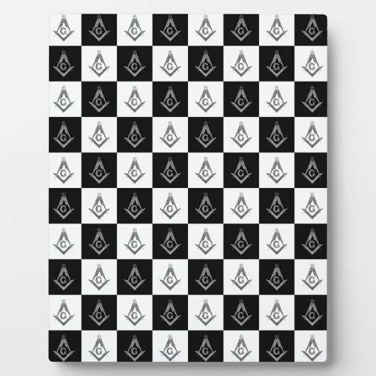 Freemason Checkered Pattern Fotoplaat (Voorkant)
