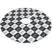 Freemason Checkered Pattern Kerstboom Rok (Gekanteld)