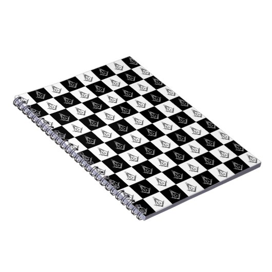 Freemason Checkered Pattern Notitieboek (Rechterzijde)