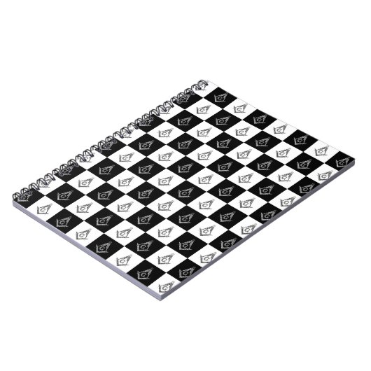 Freemason Checkered Pattern Notitieboek (Linkerzijde)