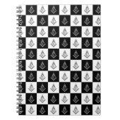 Freemason Checkered Pattern Notitieboek (Voorkant)