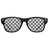 Freemason Checkered Pattern Retro Zonnebril (Voorkant)