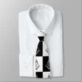 Freemason Checkered Pattern Stropdas (Gebonden)