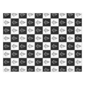 Freemason Checkered Pattern Tafelkleed (Voorkant (Horizontaal))