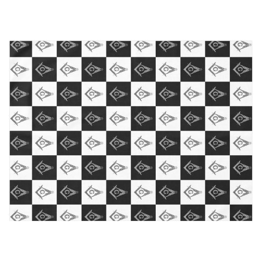 Freemason Checkered Pattern Tafelkleed (Voorkant (Horizontaal))
