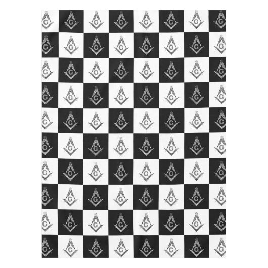 Freemason Checkered Pattern Tafelkleed (Voorkant)
