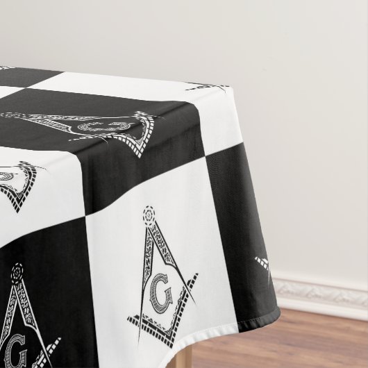 Freemason Checkered Pattern Tafelkleed (Voorbeeld)